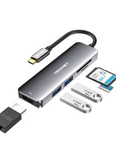 TECKNET 5 IN 1 USB C Hub - HDMI 4K@30Hz/ 2 USB 3.0 SD/microSD/TF Card Reader for £8.99 @ Amazon / URoco