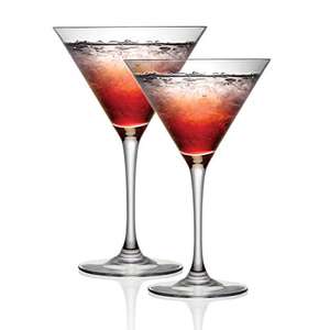 Cristal D’Arques P506388 Set of 2 Glass Martini Cocktail Glasses, 300ml, Festive Celebration Serving Glass - £4.99 @ Amazon