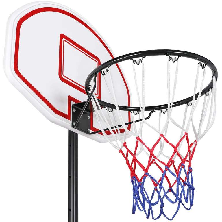 Yaheetech Outdoor Adjustable Basketball Stand (Red / Black) - Sold by Yaheetech UK