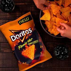 Flaming hot tangy cheese Doritos 150g 4 for £1 @ Farmfoods Glasgow
