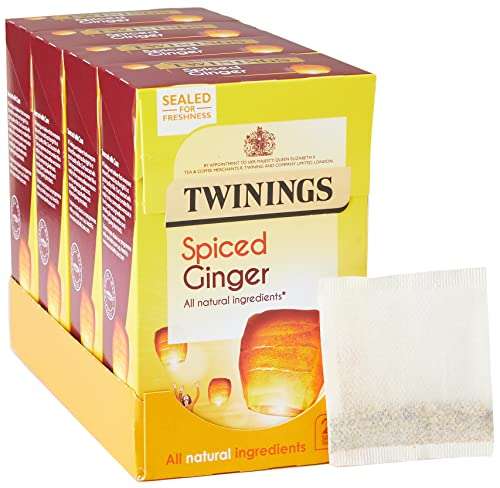 Twinings Spiced Ginger, 80 Tea Bags (Multipack of 4 x 20 Tea Bags) £5 / £4.50 Subscribe & Save @ Amazon