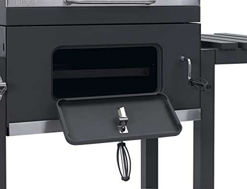 tepro Grillwagen Toronto Click Charcoal Barbecue, Anthracite/Stainless Steel, 56 x 41.5 cm