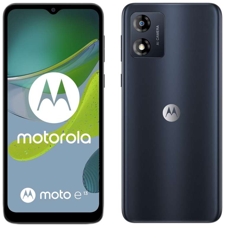SIM Free Motorola E13 64GB Mobile Phone - Cosmic Black - £79.99 + Free click and collect @ Argos
