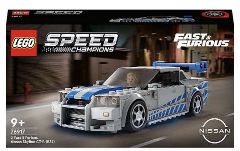 LEGO Speed Champions 2 Fast 2 Furious Nissan Skyline GT-R (R34) 76917 - £16 with click & collect @ George (Asda)