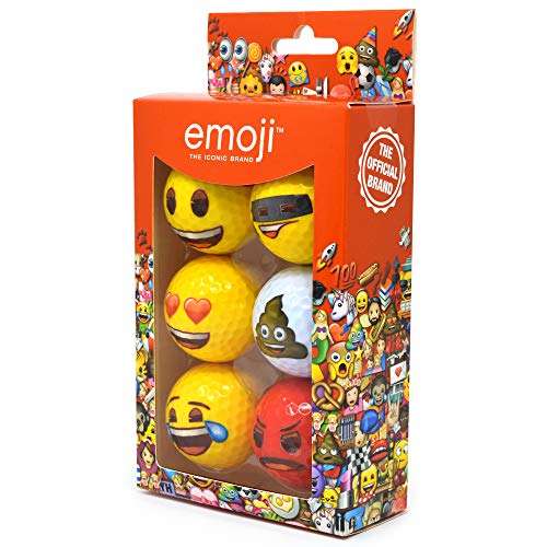 emoji Official Novelty Fun Golf Balls - 6 Pack £5 @ Amazon