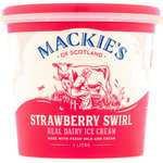 Mackie's of Scotland Strawberry Swirl Real Dairy Ice Cream 1L / Honeycomb 1L / Traditional Real Dairy 1L - £2.25 @ Sainsbury's