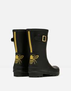 Joules Womens Molly Mid Height Printed Wellies - Gold Etched Bee £19.95 @ Joules eBay