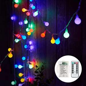 Ligarko Fairy Lights Battery, 7M 60 LED Globe String Lights with 8 Lighting Modes @ zhangliyinggg / FBA