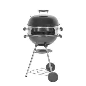Homebase 47cm Kettle Charcoal BBQ with Pizza Oven - Free C&C