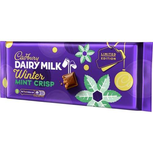 Cadbury Dairy Milk Winter Mint Crisp Limited Edition, 360g - £2 @ Amazon