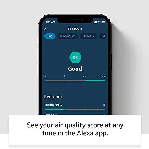 Amazon Smart Air Quality Monitor | Know your air, Works with Alexa, Certified for Humans device - £39.99 (Prime Exclusive) @ Amazon