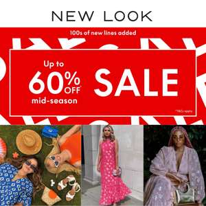Mid Season Sale - Up to 60% Off + Free Delivery On Orders Over £45 / Free Click & Collect Over £19.99 - @ New Look
