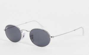 Men’s Ray-Ban Oval Sunglasses In Silver £51.50 with code free delivery @ ASOS
