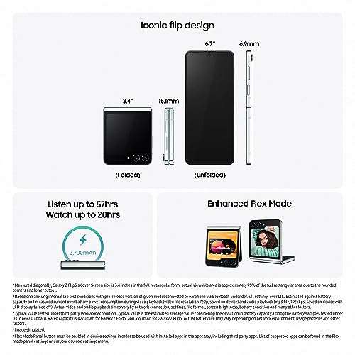 Samsung Galaxy Z Flip5, 256GB + FREE Chromebook Go W/Voucher, £799 with Student Prime, 3 Year Manufacturer Warranty
