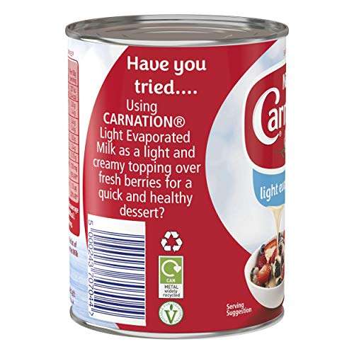 Nestlé Carnation Topping Light Evaporated Milk, 410 g (Pack of 12) - £5.64 @ Amazon