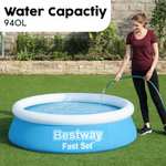 Bestway 6ft Fast Set Pool, Swimming Pool for Kids and Adults, Outdoor Inflatable Pool, 970L