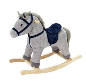 Chad Valley Grey and Blue Cord Rocking Horse - Free Click and Collect - £17.50 @ Argos