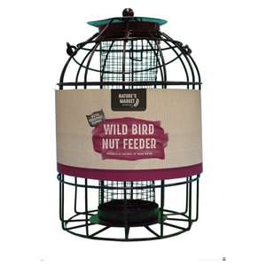 Natures Market Wild Bird Hanging Nut Feeder with Squirrel Guard - Sold By Cheaper Online