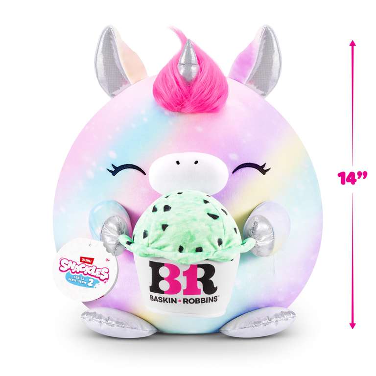 ZURU Snackles (Froot Loops - Peluche De Unicornio De Gran Tamaño De 14 Pulgadas Por ZURU, Felpa Ultra Suave, Peluche Coleccionable Con Marcas Con Licencia Real, Animal De Peluche