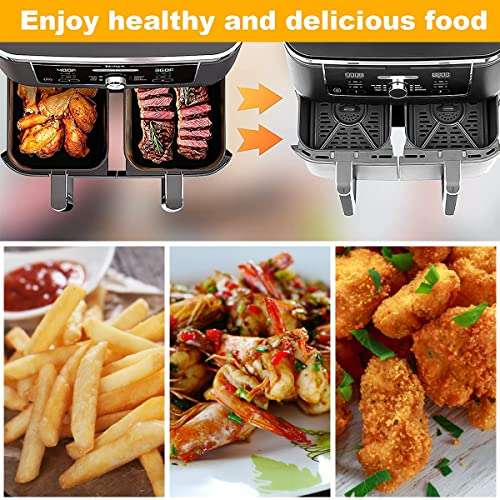 2PCS Silicone Air Fryer Liners for Ninjas Dual Air Fryer - Sold By
