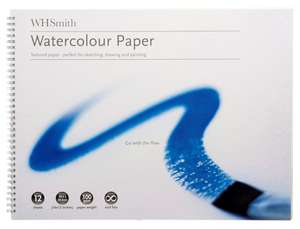 WHSmith Watercolour Paper 12 A4 Sheets 300gsm £5.99 + £2.99 @ WH Smith