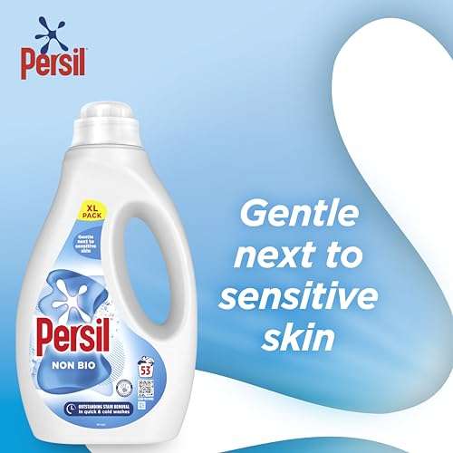 Persil Non Bio Laundry Washing Liquid Detergent 1.431 L (53 washes) £4.50 after 15% voucher and Subscribe and save