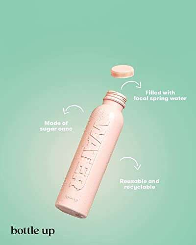 Bottle Up (Champagne Pink & Stone), 500ml Reusable Water Bottle, Bottle Made From Sugar Cane