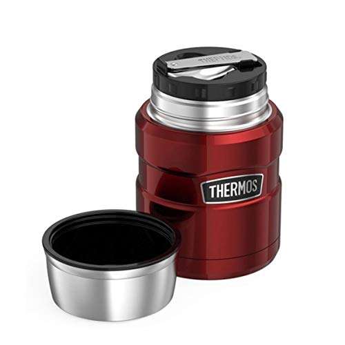 Thermos 184807 Stainless King Food Flask, Cranberry Red, 0.47 L with 5 year guarantee