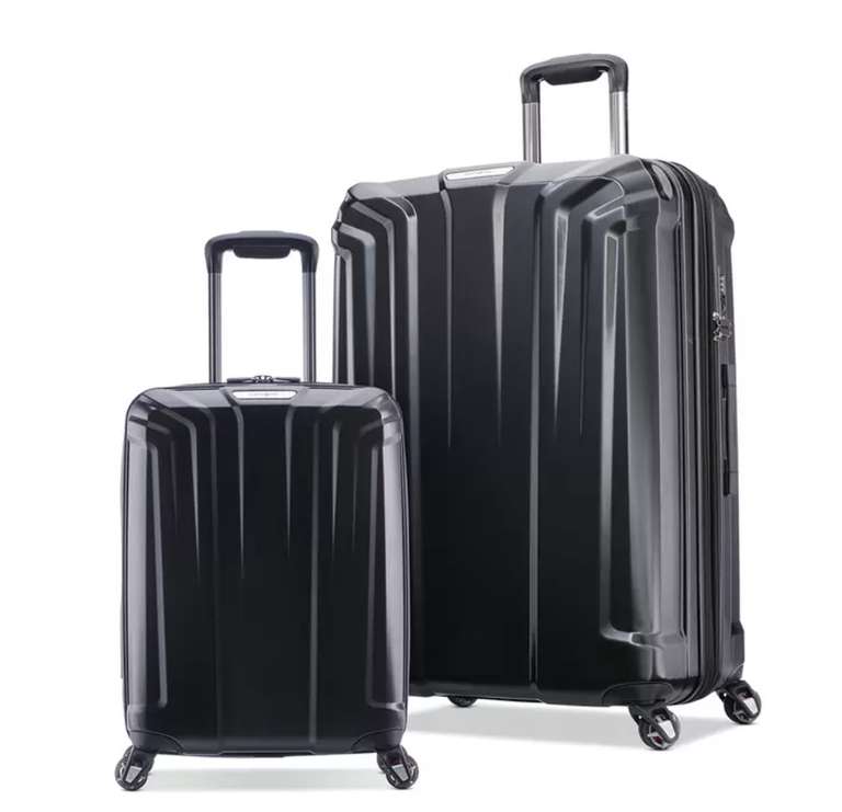 Samsonite Endure 2 Piece Hardside Luggage Set in Silver/Black