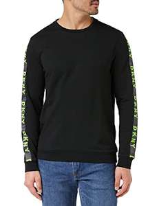 DKNY Men's Long Sleeved Top in Black with Side Branding Print Down Arms Sweater S,M, L, XL - £15.23 - £16.33 @ Amazon