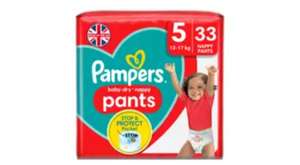 Pampers Baby-Dry Size 5 Nappy Pants Essential 33 Pack / Size 3 44 Pack