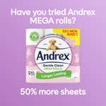 Andrex Gentle Clean Toilet Rolls - 45 Toilet Roll Pack - Bulk Buy Toilet Rolls - Gentle and Soft on Your Family's Skin (£17.73 S&S)
