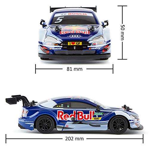CMJ RC Cars Audi RS5 DTM Officially Licensed Remote Control Car 1:24 Scale 2.4Ghz Red Bull