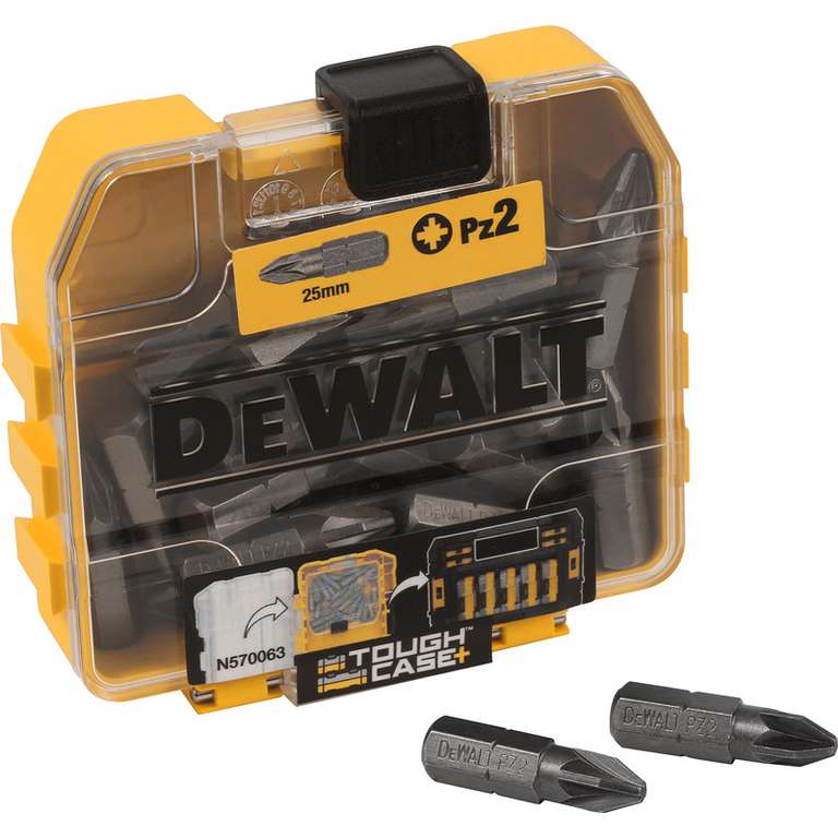 DeWalt Screwdriver Bits PZ2 25mm - £5.29 click and collect @ Toolstation