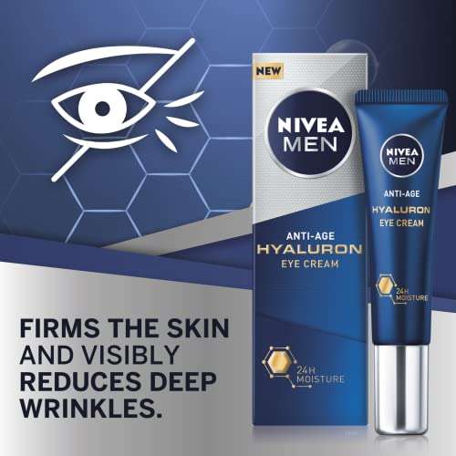Nivea Men Hyaluron Eye Cream (15ml) - £6 / £5.40 Subscribe & Save + 10% Voucher on 1st S&S @ Amazon