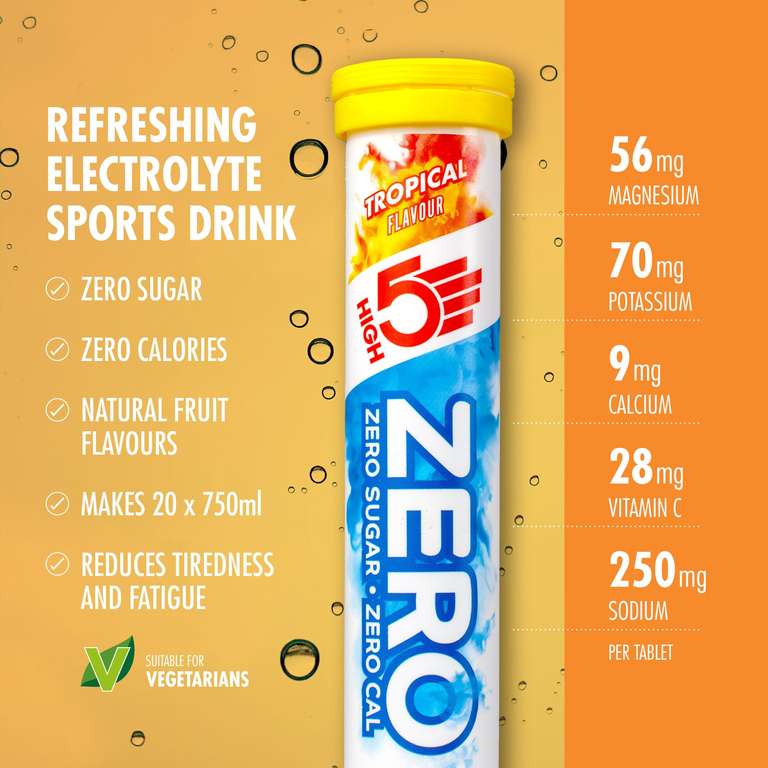 HIGH5 ZERO Electrolyte Tablets | Hydration Tablets Enhanced with Vitamin C (160 Tablets) £17.99 S&S