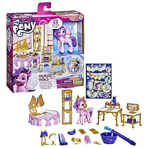 My Little Pony: A New Generation Royal Room Reveal Princess Pipp Petals - 7.5 cm Pink Pony, Water-Reveal Accessories - £7.20 @ Amazon