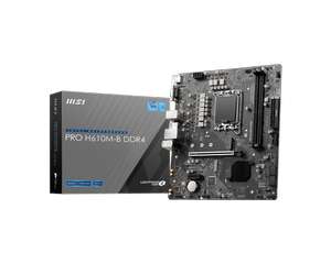 MSI PRO H610M-B DDR4 Motherboard, Micro-ATX - Supports 12th/13th Gen Processors, LGA 1700 - 1x PCIe 4.0 x16 slot, 1 x M.2 - £69.99 @ Amazon
