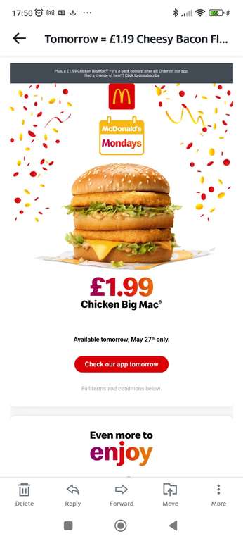 McDonalds Monday - Chicken Big Mac £1.99 / Cheesy Bacon Flatbread £1.19