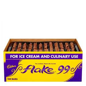 Cadbury Flake 99 Multipack Box, 144 bars for Ice Cream & Culinary Use, 1.2 Kg, £11.59 S&S