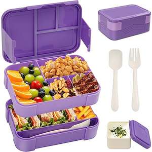 BIBURY Lunch Box, 1550ml Leakproof Stackable Bento Box with voucher Sold by BIBURY FBA