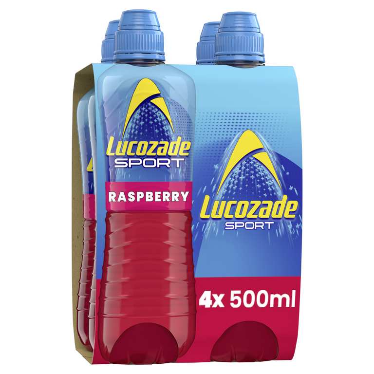 Lucozade Sport Body Fuel - Raspberry 4x500ml (£2.29 S&S) - Prime Exclusive