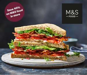 40% off M&S food via app (Selected email accounts / Invite Only) at Costa Coffee Shop