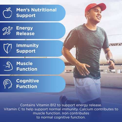 Centrum Men Multivitamin & Mineral Tablets, 24 essential nutrients including Vitamin D, Complete Multivitamin Tablets, 60 tablets