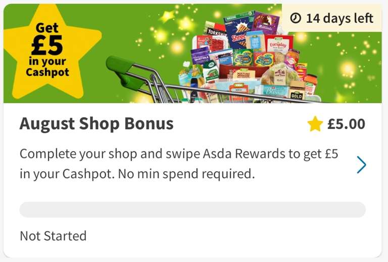 Swipe Asda Rewards And Get £5 Worth Of Points (No minimum Spend) - Select Accounts