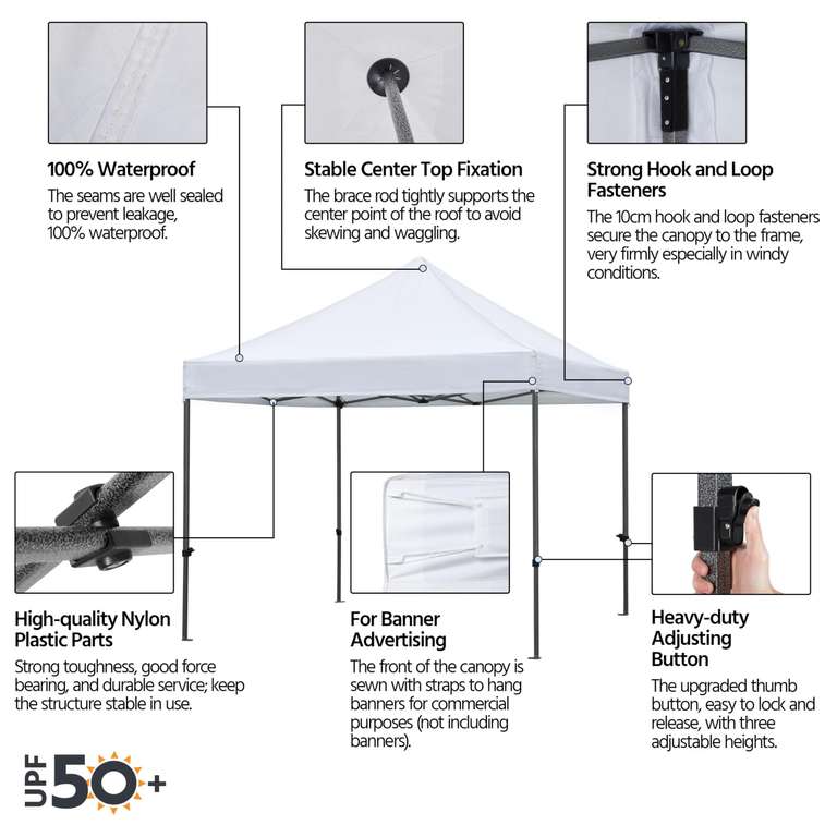 Heavy Duty 3x3M Yaheetech Pop Up Gazebo, Waterproof, £79.99 at Amazon ...