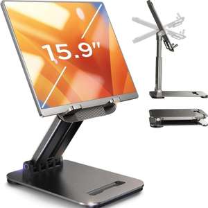 LISEN Fits iPad Stand Holder Adjustable Tablet Stand for Desk Portable Accessories w/voucher - Sold by NoneSTOP FBA