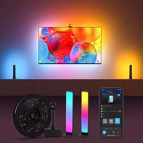 Govee Envisual WiFi RGBIC LED Lights, DreamView T1 Pro Alexa & Google Light Bars for 55-65 inch Screen £77.99 @ Amazon /Govee