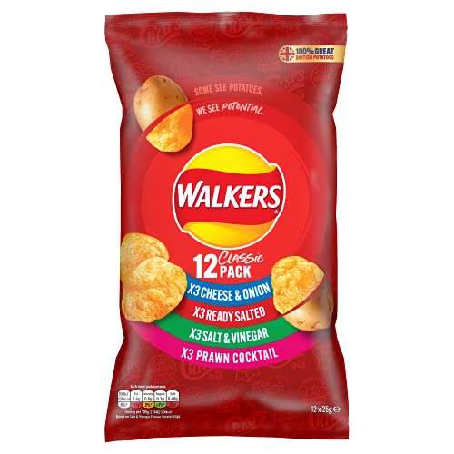 Walkers Classic Variety Crisps Box, 5 x 12 packs - £14.95 (minimum purchase of 5) @ Amazon
