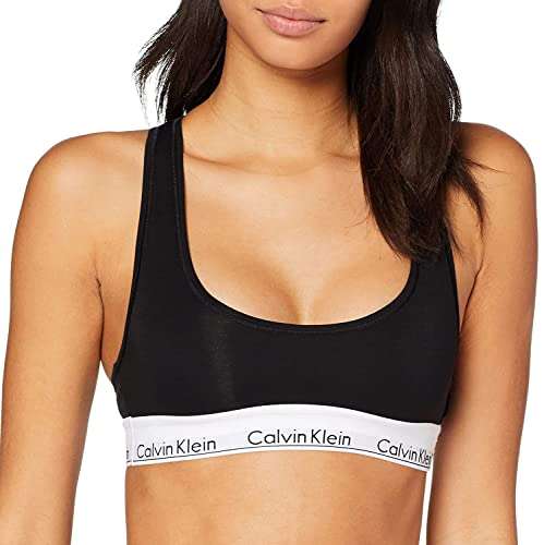 Calvin Klein Women's Modern Cotton - Bralette, Sports Bra - Black £12 @ Amazon